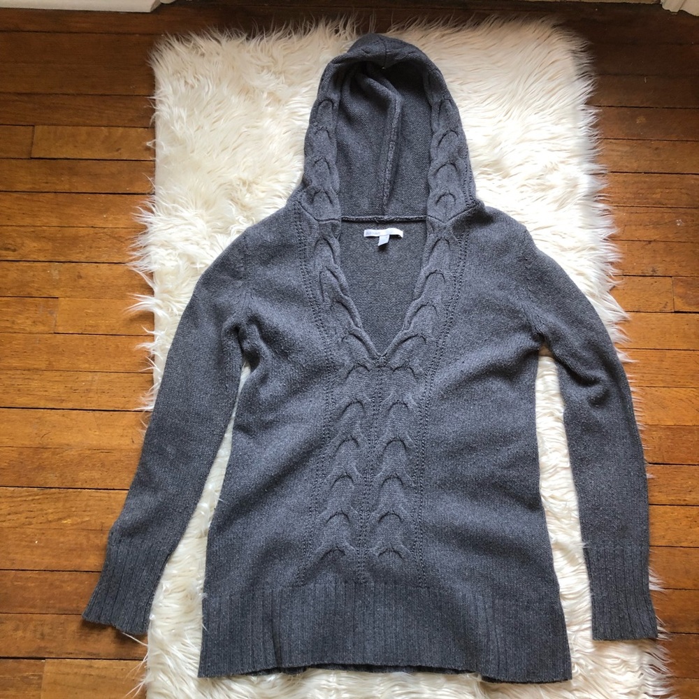 Old Navy Gray Sweater W/Hood Sz M